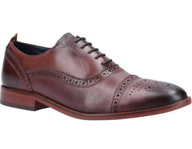 BASE London Cast Washed Lace Up Mens Brogue Shoe