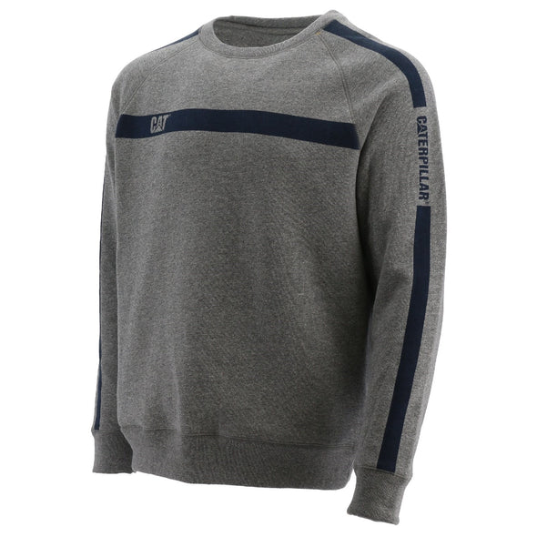 Icon Stripe Crew Neck Sweater Grey Large