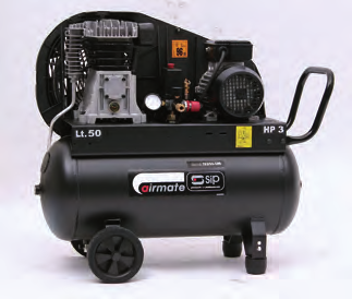 SIP Airmate TN3/50-SRB Belt Drive Air Compressor, 10bar (4726193618998)
