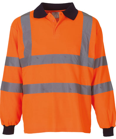 Yoko YK021 Hi-Vis Long Sleeve Polo