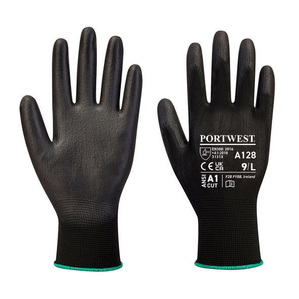 Portwest A128 PU Palm Glove Latex Free (12 pairs)