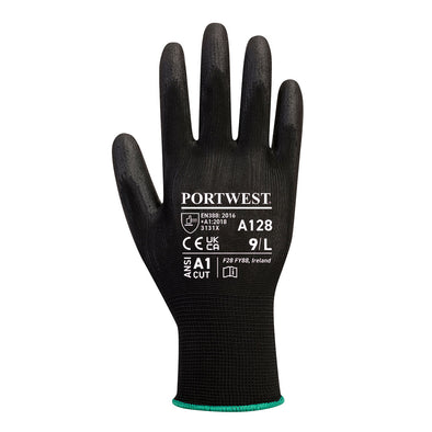 Portwest A128 PU Palm Glove Latex Free (12 pairs)