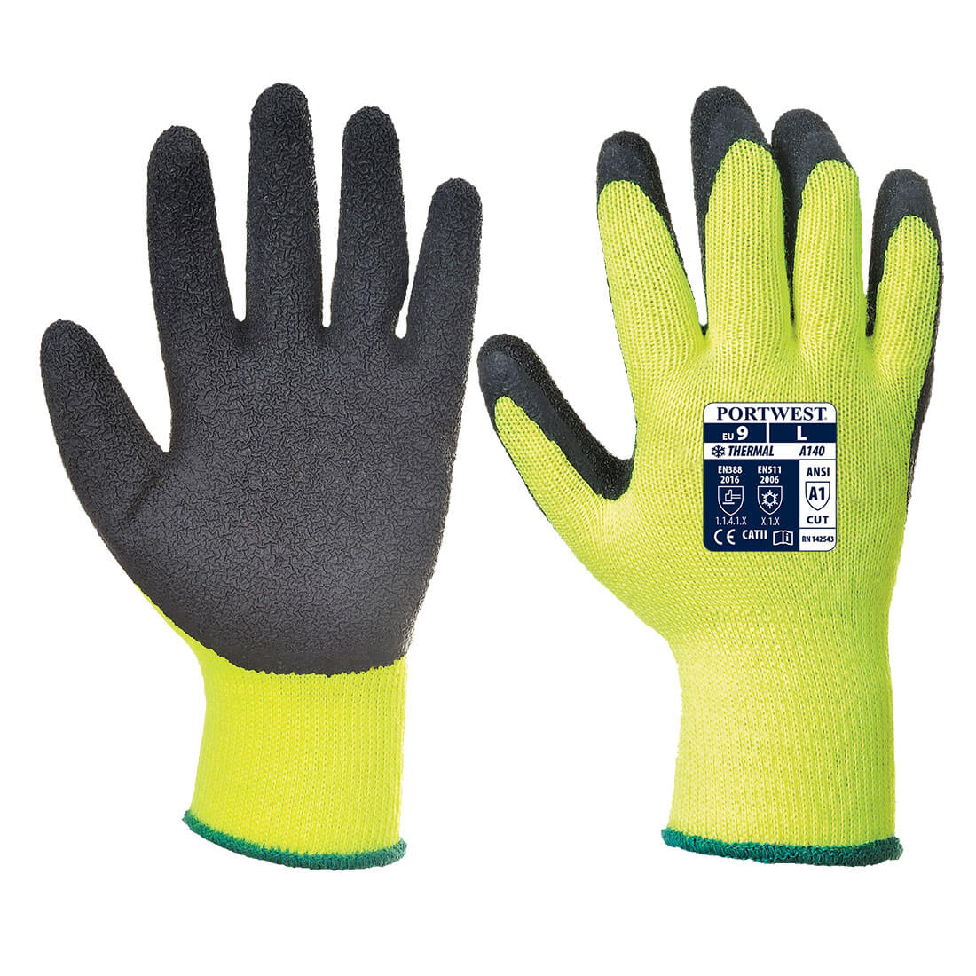 Portwest A140 Thermal Grip Glove (Pack of 10) (4713581805622)
