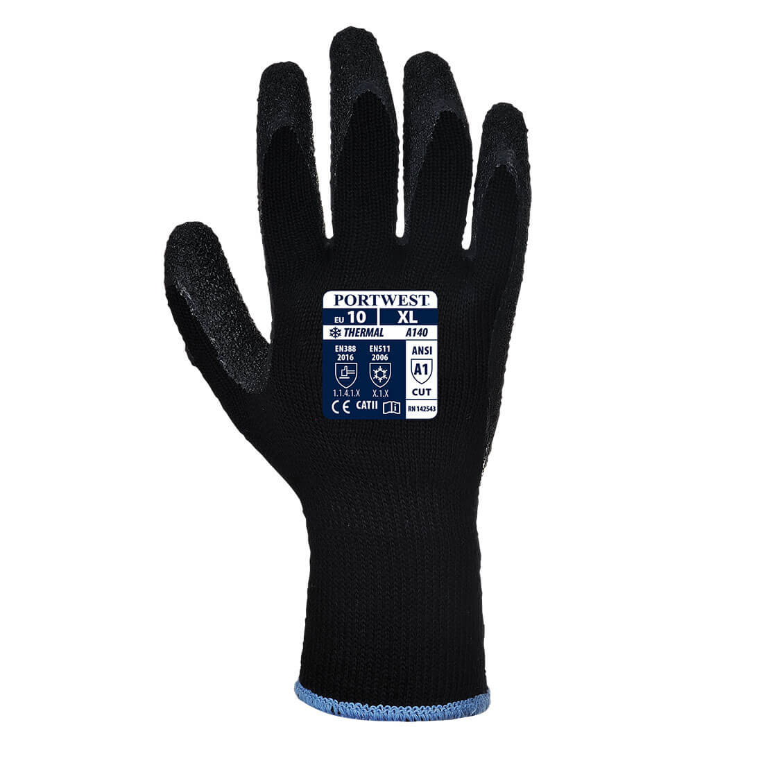 Portwest A140 Thermal Grip Glove (Pack of 10) (4713581805622)