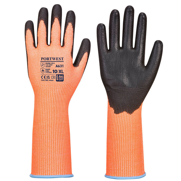 Portwest A631 Vis-Tex Cut Glove Long Cuff (12 pairs)