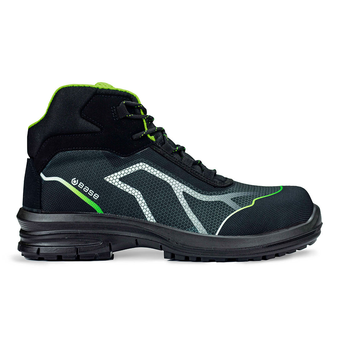 Portwest B0979 Oren Top S3 Safety Trainers (Black/Green)