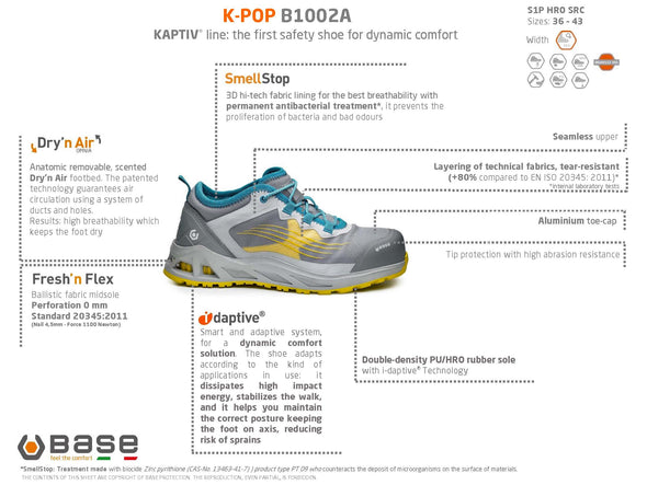 Portwest B1002A K-Pop Base Premium Safety Footwear (S3) (6559982452790)