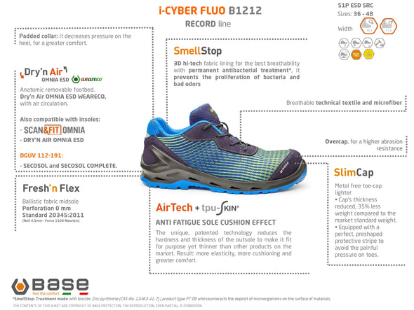 Portwest B1212 i-Cyber Fluo BASE Premium Footwear (S1P)