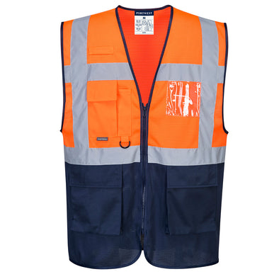 Portwest C377 MeshAir Two Tone Hi-Vis Executive Vest (Pack of 5) (4713625288758)