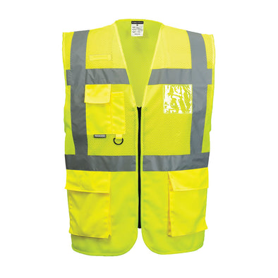 Portwest C496 Madrid Executive Mesh Hi-Vis Vest (Pack of 2) (4713596977206)