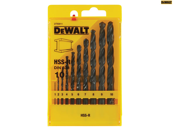 DeWalt DT5911 HSS-R Jobber Drill Bit 10 Piece Set
