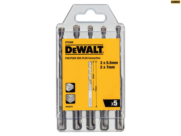 DeWalt DT9398QZ SDS Plus Drill Bits - 5 Piece Set