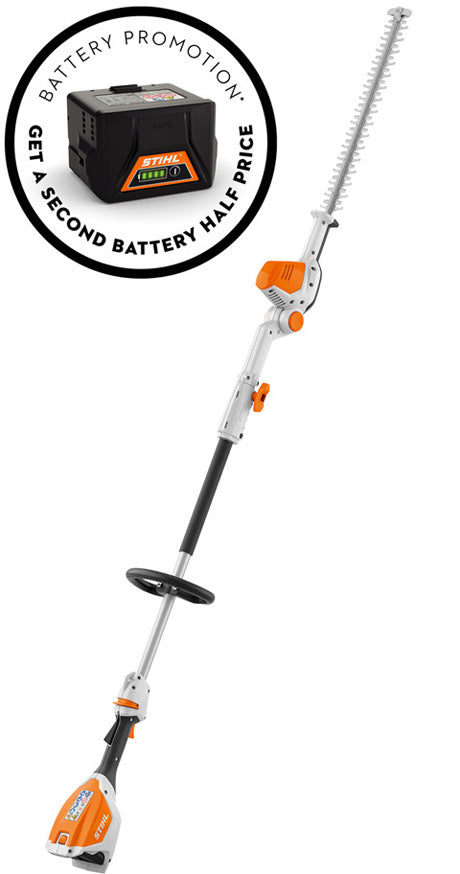 Stihl HLA 56 18"/45 cm cordless long-reach hedge trimmer from the AK system (battery & charger sets) (4729410617398)