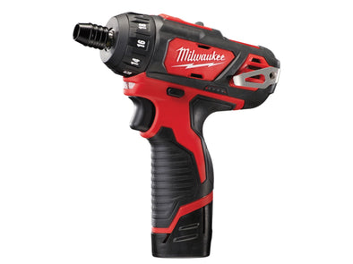 Milwaukee 12V M12 BD-202C Sub-Compact Driver Set (2 x 2.0Ah Li-ion, Charger, Kitbox)