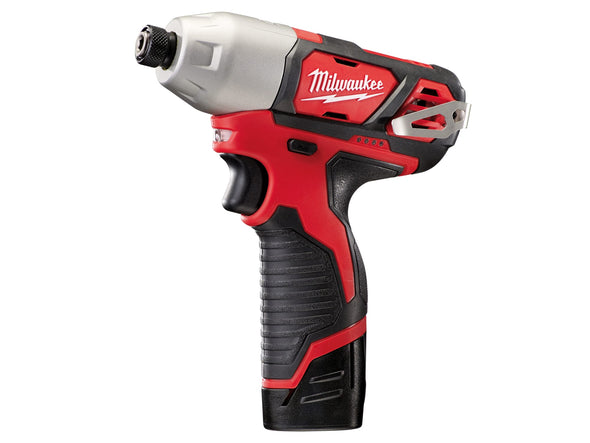 Milwaukee 12V M12 BID-202C 1/4" Hex Drive Impact Driver Set (2 x 2.0Ah Li-ion, kitbox) (6601792553014)