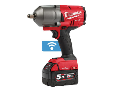 Milwaukee 18V M18 ONEFHIWF12-502X FUEL™ ONE-KEY™ 1/2in Impact Wrench Set (2 x 5.0Ah Li-ion, Charger, Case) (6601789603894)