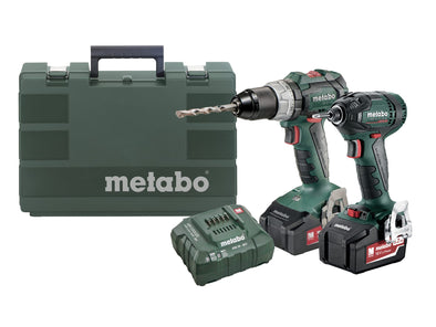 Metabo 18V Combi & Impact Driver Twin Pack (2 x 5.2Ah Li-ion + Charger + Case)
