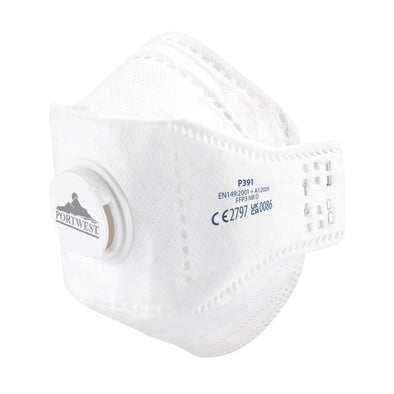 Portwest P391 - EAGLE FFP3 Valved Dolomite Fold Flat Respirator (Box of 10)