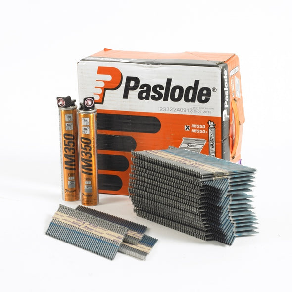 Paslode 90mm Hot Dipped Galvanised Smooth Nails for IM350+ (Fuel Pack) (4904848654390)