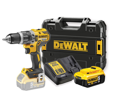 Dewalt 18V DCD796P1 XR Brushless Combi Drill Set (1 x 5.0Ah Li-ion + Charger + Kitbox)