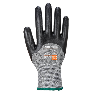 A621 - Cut 3/4 Nitrile Foam Glove Black (Portwest)