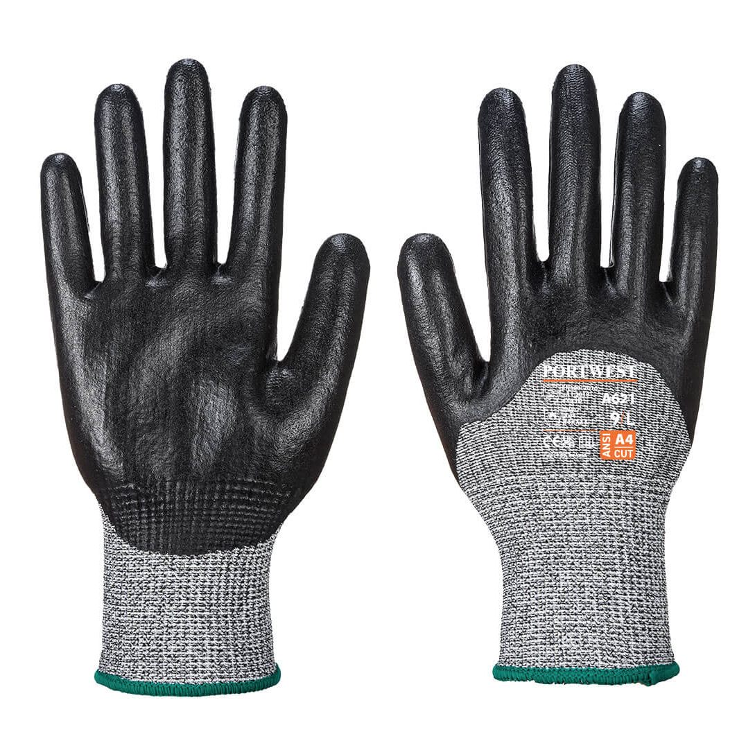 A621 - Cut 3/4 Nitrile Foam Glove Black (Portwest)