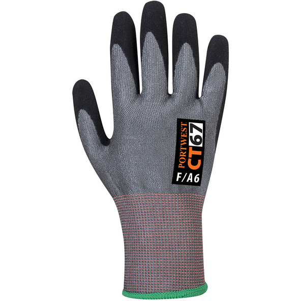 CT67 - CT AHR13 Nitrile Foam Cut Glove Grey/Black