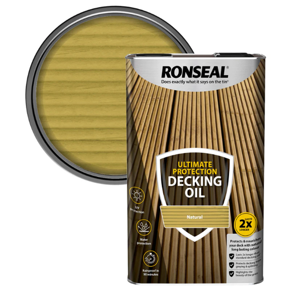 Ultimate Protection Decking Oil Natural 2.5 litre and 5 Litre