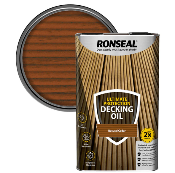 Ultimate Protection Decking Oil Natural 2.5 litre and 5 Litre