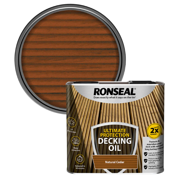 Ultimate Protection Decking Oil Natural 2.5 litre and 5 Litre