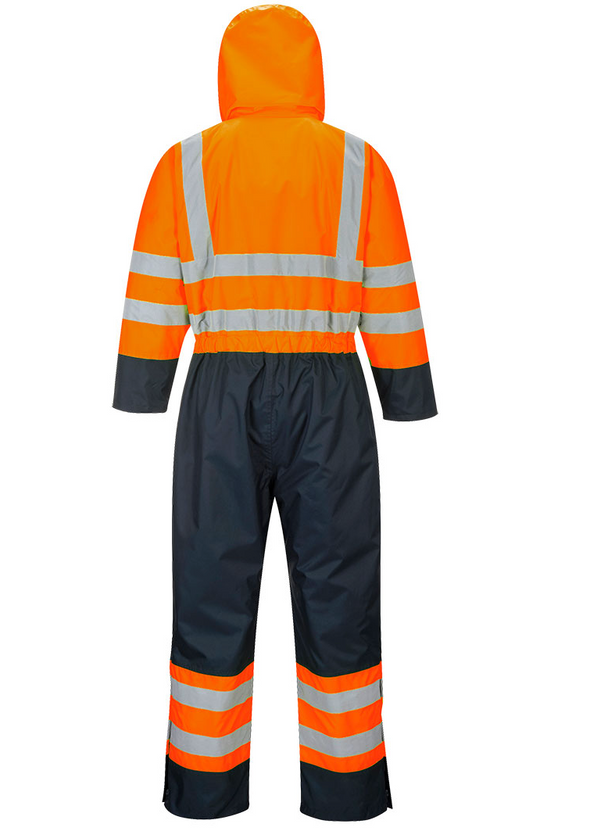 Portwest S485 Hi-Vis Winter Contrast Coverall Lined