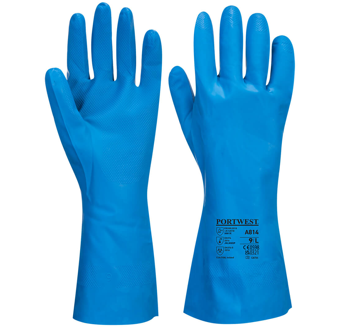 A814 - Food Approved Nitrile Gauntlet Portwest