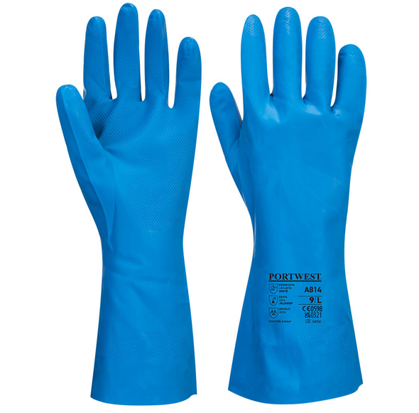 A814 - Food Approved Nitrile Gauntlet Portwest