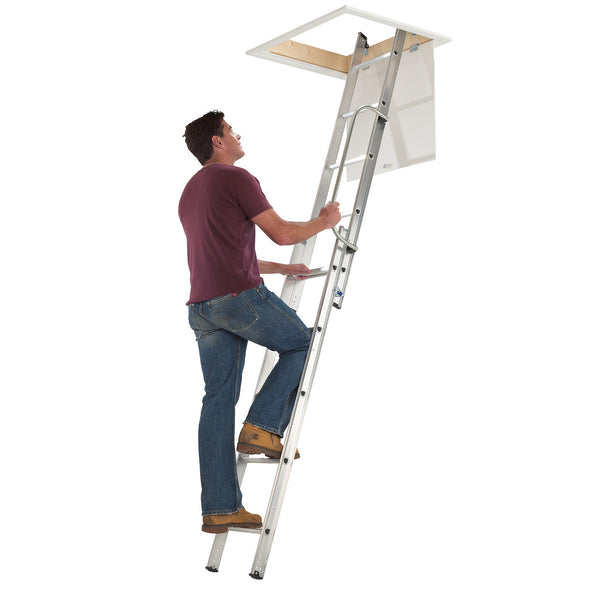 Werner 2-Section Loft Ladder With Handrail (4818108055606)